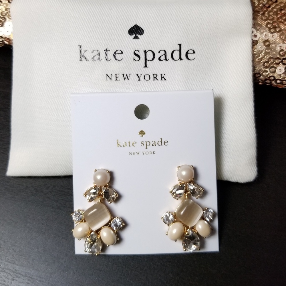 Kate Spade ivory dangly earrings